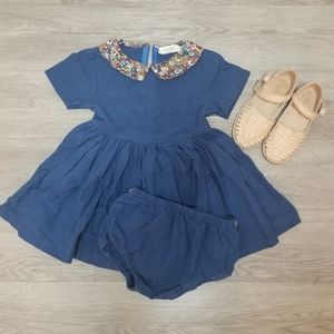 Numi Moonlight linen dress with thorpe hill collar